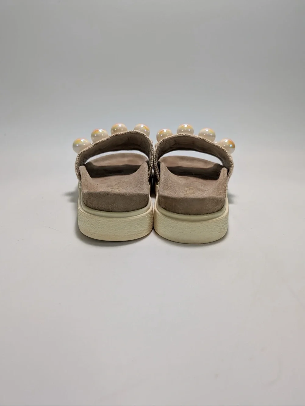 Inuikii Raffia Pearl Slides - Picture 5 of 10